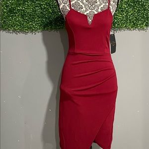 Dress coctel color wine beautiful